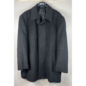 Ralph Lauren Over Coat Wool Blend Black Jacket 52 Long